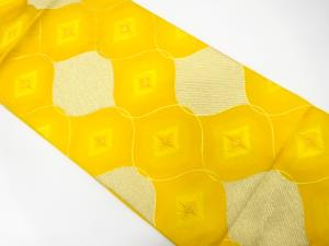 アンティーク　変わり立涌模様織り出し袋帯（着用可）